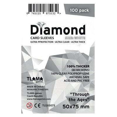 TLAMA games Obaly na karty Diamond White: "Through the Ages" 50x75 mm – Zboží Živě