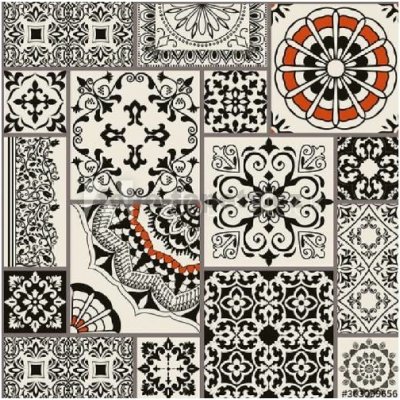 E-shop24 Samolepicí dekorace na kachličky Ornamenty II.15 x 15 cm – Zboží Dáma