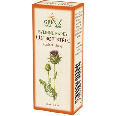 Grešík Ostropestřec 40% líh bylinné kapky 50 ml – Hledejceny.cz