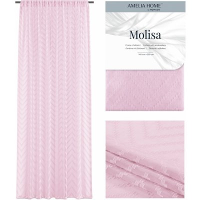 Záclona AmeliaHome Molisa III růžová, velikost 140x270 – Zboží Mobilmania