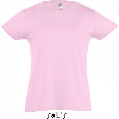 Dětské bavlněné tričko Sol's pro děvčátka růžová světlá – Zboží Dáma