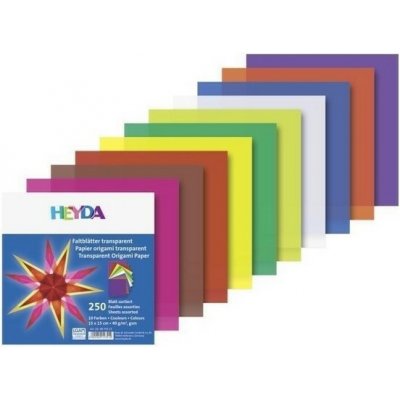 250 ks Origami 15x15 40g transp. 10 barev – Sleviste.cz