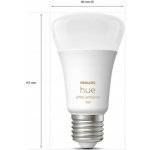 Philips LED žárovka E27 Hue 2ks 8W 75W White Ambiance 2200-6500K stmívatelná – Sleviste.cz