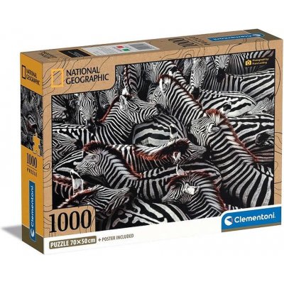 CLEMENTONI National Geographic: Zebry v ohradě 1000 dílků