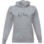 Dámská mikina s kapucí s potiskem Žít pro kočky šedá melír – Zboží Dáma