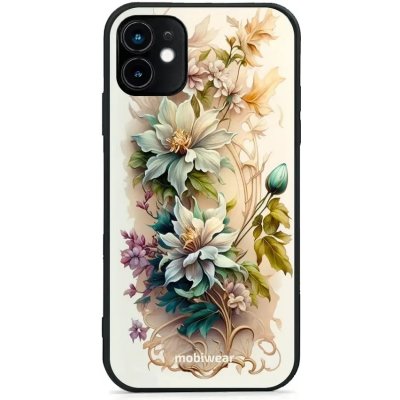Pouzdro Mobiwear Glossy Apple iPhone 11 - G014G Krémové květy