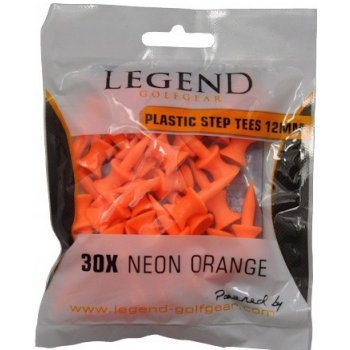 Legend Plastic Golf Step Tees 12mm 3ks oranžová