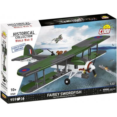 Cobi 5769 II WW FAIREY SWORDFISH, 1:32, 959 k, 3 f – Zboží Dáma