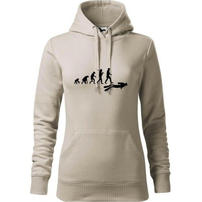 Evoluce potápění mikina dámská Cape s kapucí Ledově šedá – Zboží Dáma