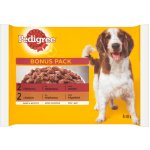 Pedigree Adult hovězí drůbeží v želé 4 x 100 g – Zbozi.Blesk.cz