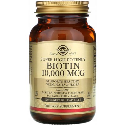 Solgar Biotin 10000 mcg 120 kapslí – Hledejceny.cz