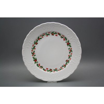 Bohemia Porcelán 1987 Talíř mělký 26cm Opera Vánoční Cesmína KBB – Sleviste.cz