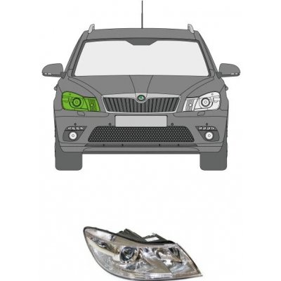 Pravé přední světlo Škoda Octavia 2 Facelfit / 08-13 – Hledejceny.cz