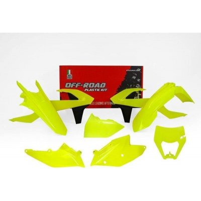 Racetech kompletní plasty KTM XC/W 125-150 17-19 EXC-EXCF-XC/W 250/350/450/500 17-19 žlutá tabulka a kryt filtru – Hledejceny.cz
