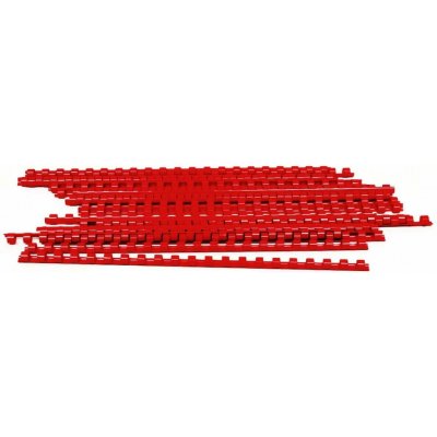 Generic Hřbet plastový 8 mm, 21-40 listů, červený, 100 ks – Hledejceny.cz