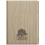 Ctirad Wood A5 Denní 2026 světle hnědá – Zboží Dáma