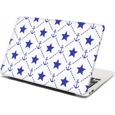 Sablio Samolepka na notebook Hvězdy a kotvy - 38x26 cm – Zboží Živě