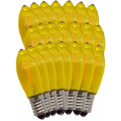 ElektroSkalka Svíčky LED žárovky 14V až 55V/0,3W E-10 22ks Filament žluté (1ks) – Hledejceny.cz