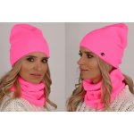 Fashionweek Exkluzivní alpakový zimní set čepice a šála ZIZI-AL1 Růžový neon – Hledejceny.cz