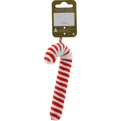 GEROMA Vánoční ozdoba Candy Cane plyšová bílo-červená 13 cm – Hledejceny.cz