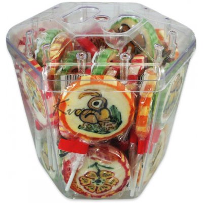 Karmel Lízátka desénová ovocná velká 40 x 26 g – Zboží Dáma