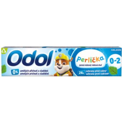 Haleon Odol Perlička pro děti, příchuť máta 0 2 roky 50 ml – Hledejceny.cz
