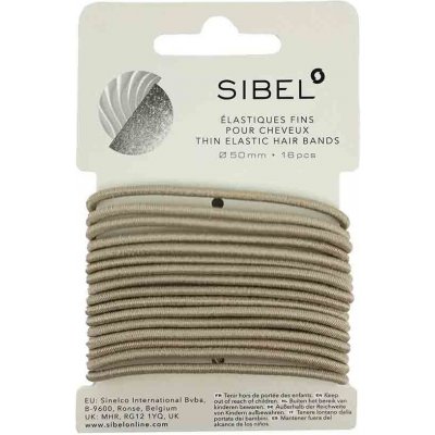 Sibel Elastic Thin Hair Bands Blonde 50 mm 16 ks Gumičky do vlasů