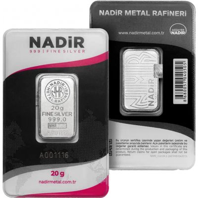 Nadir Metal Rafineri stříbrný slitek 20 g – Zboží Dáma