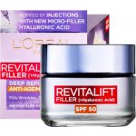 L'Oréal Revitalift Filler Anti ageing cream SPF50 pleťový krém 50 ml – Hledejceny.cz