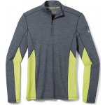 Smartwool merino SPORT LONG SLEEVE 1/4 ZIP charcoal heather Dark citron šedozelené – Hledejceny.cz