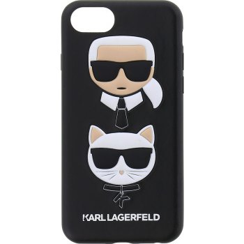 Pouzdro Karl Lagerfeld Karl and Choupette Hard Case iPhone 8 černé