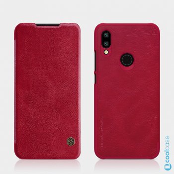 Pouzdro Nillkin Qin Book Xiaomi Redmi Note 7 červené