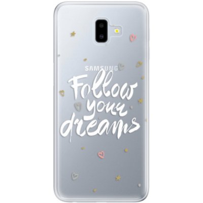 Pouzdro iSaprio - Follow Your Dreams Samsung Galaxy J6+ bílé