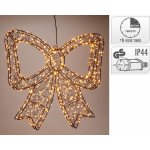 Harasim velkoobchod Dekorativní LED mašle z kovového drátu, 38 x 33 cm, IP44, 500 LED, teplé bílé světlo – Hledejceny.cz