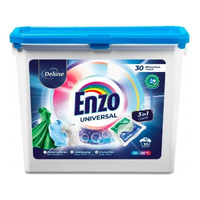 Enzo Deluxe Universal gelové kapsle na praní 3v1 30 PD – Zboží Mobilmania