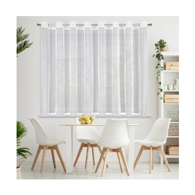 Dekorační krátká záclona s kroužky DONNA NEW bílá 300x150 cm MyBestHome – Hledejceny.cz