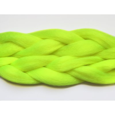 100% Kanekalon jumbo braid Barva: F-25 (neon yellow, neonově žlutá) – Zboží Mobilmania