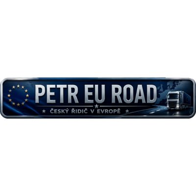 Bezvadary.cz | SPZ za sklo kamionu s vlastním textem Euro Road 52x11 cm originál / PVC plast 3mm / bez přísavek zk28 – Hledejceny.cz