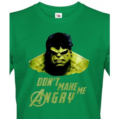Bezvatriko cz Hulk 2 z týmu Avengers Canvas pánské tričko s krátkým rukávem 0314 DTF DTG zelená