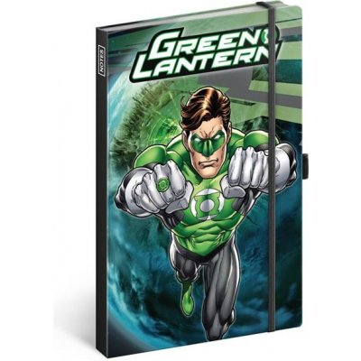 Grooters Notes Green Lantern linkovaný, 13 × 21 cm – Zboží Mobilmania