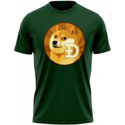 MemeMerch tričko Dogecoin bottle green