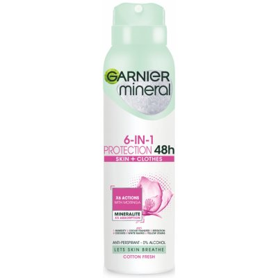 Garnier Mineral Protection5 48h Non-stop Cotton Fresh deospray 150 ml – Zboží Mobilmania