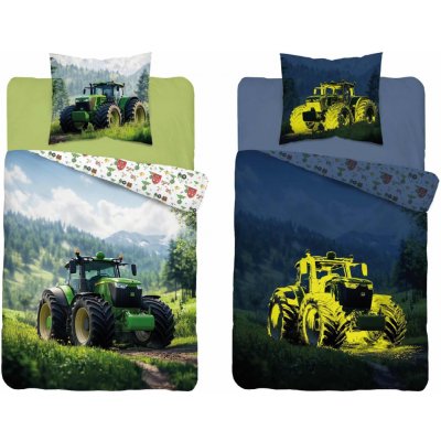 Detexpol Povlečení Traktor z hor svítící Bavlna 140x200 70x80 – Hledejceny.cz