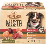 Propesko Mistr Adult filetky s hovězím zvěřinou kuřecím a krůtím v omáčce 24 x 85 g – Sleviste.cz