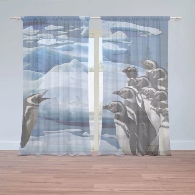 Záclony Tučňáci: 2 ks - 150x250 cm - Sablio – Hledejceny.cz
