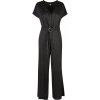 Dámské overaly Ladies Satin Wide Leg Belt Jumpsuit