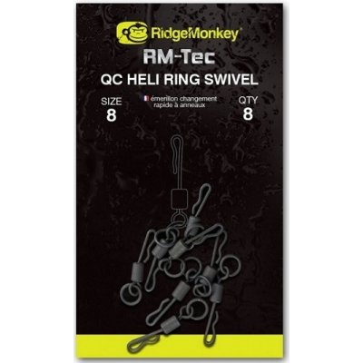 RidgeMonkey Rychlovýměnný Obratlík S Kroužkem Quick Change Heli Ring Swivel vel.11 – Zboží Dáma