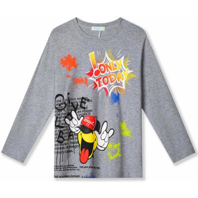 Kugo chlapecké tričko HC9312 šedý melír – Zboží Dáma