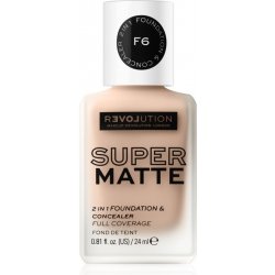 Revolution Relove Super Matte Foundation dlouhotrvající matující make-up F6 24 ml