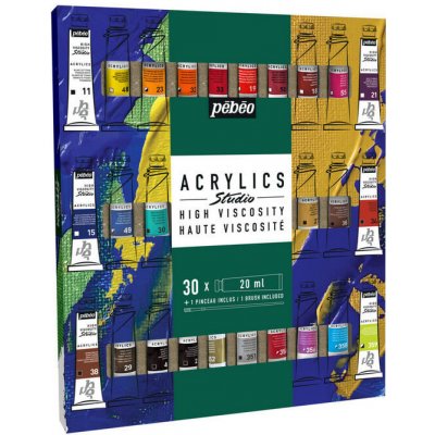 Pébéo akrylové barvy 30 ks 20 ml – Zboží Dáma